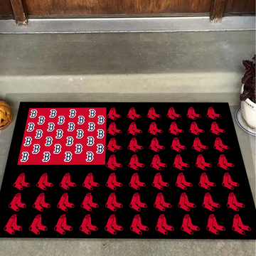 Boston Red Sox American Flag Doormat for Fans
