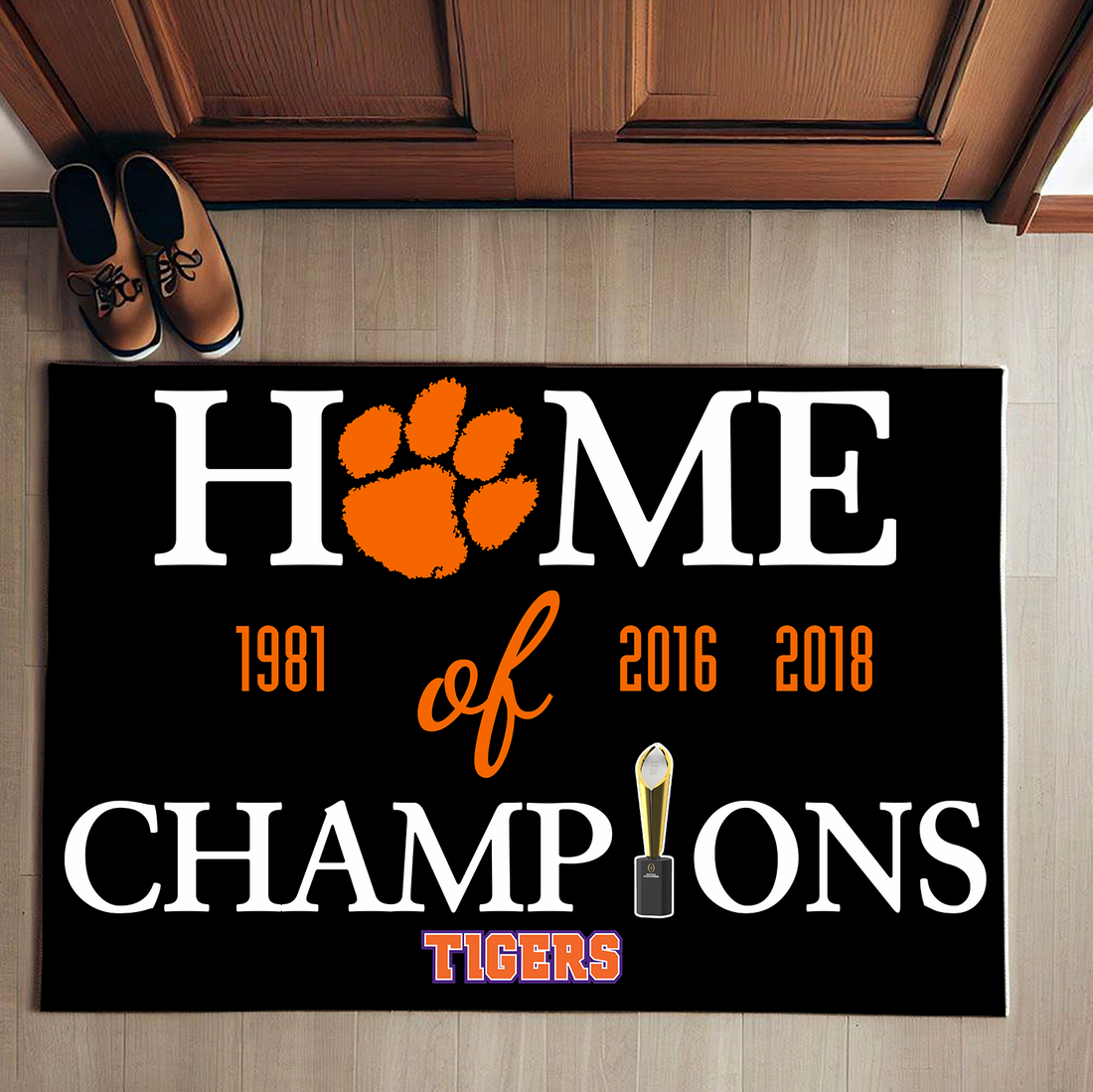 Home of Champions Clemson Tigers Doormat for Clemson Fans