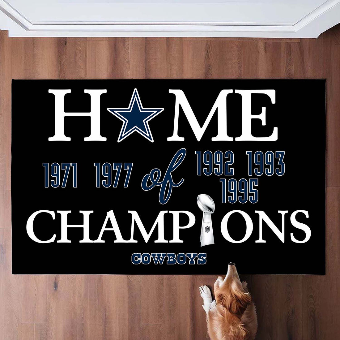 Home of Champions Dallas Cowboys Doormat for Cowboys Fans