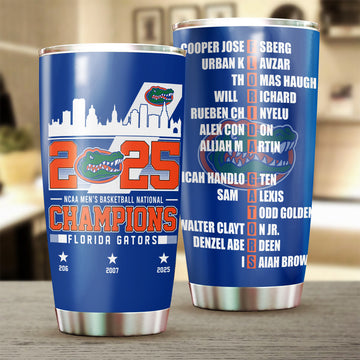 2025 Men's Basketball National Champions Tumbler for Florida Gators Fans