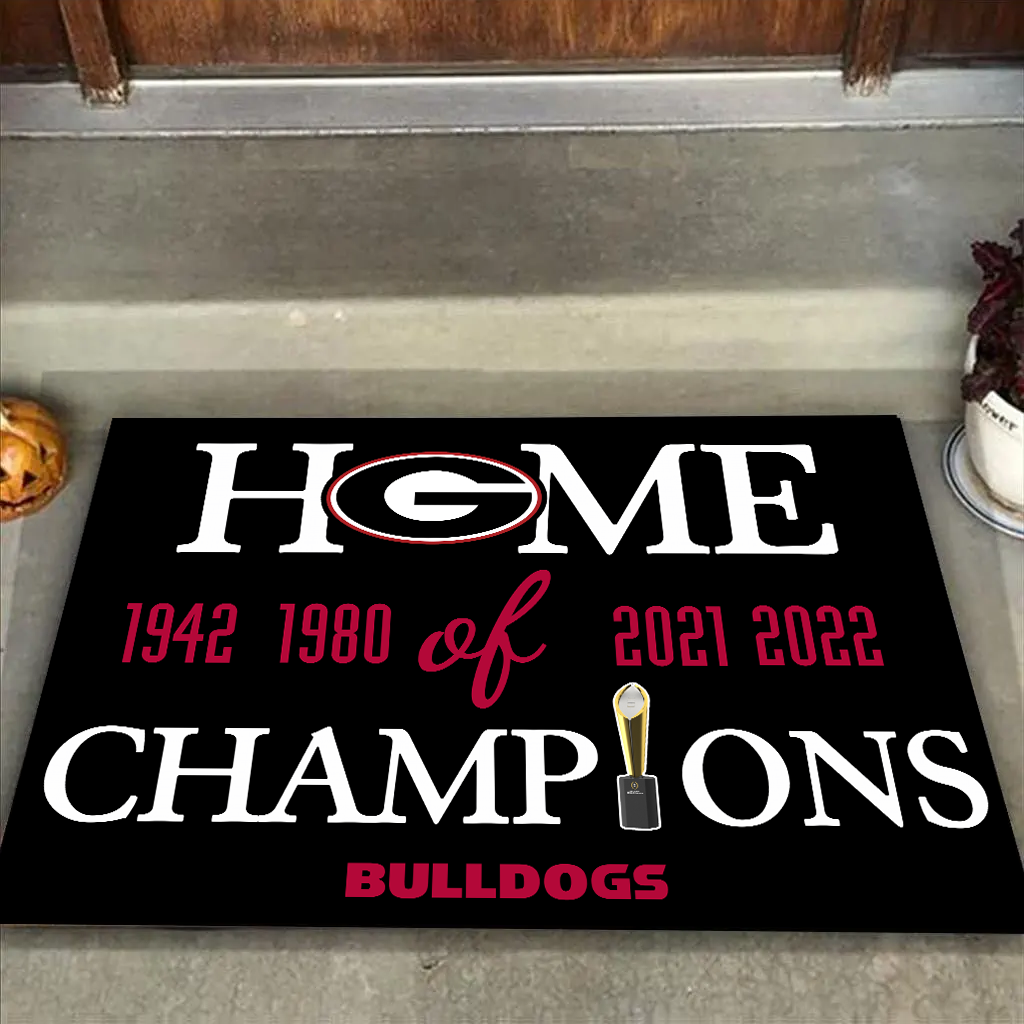 Home of Champions Georgia Bulldogs Doormat for Bulldogs Fans