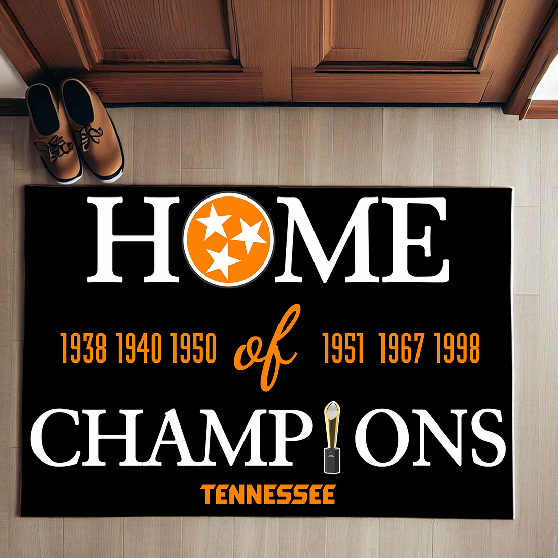 Home of Champions Tennessee Volunteers Doormat for Vols Fans