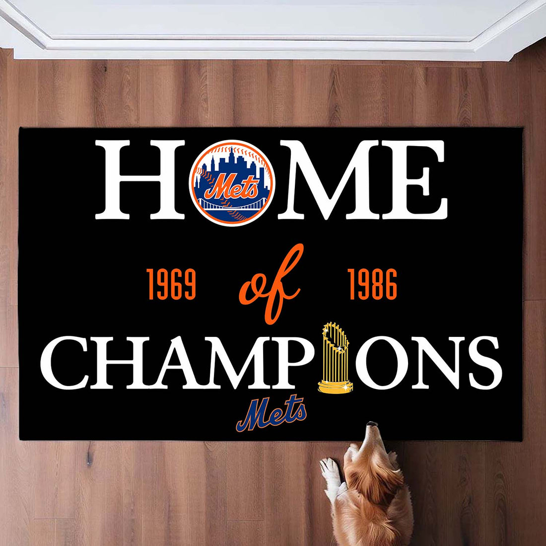 Home of Champions New York Mets Doormat for Fans