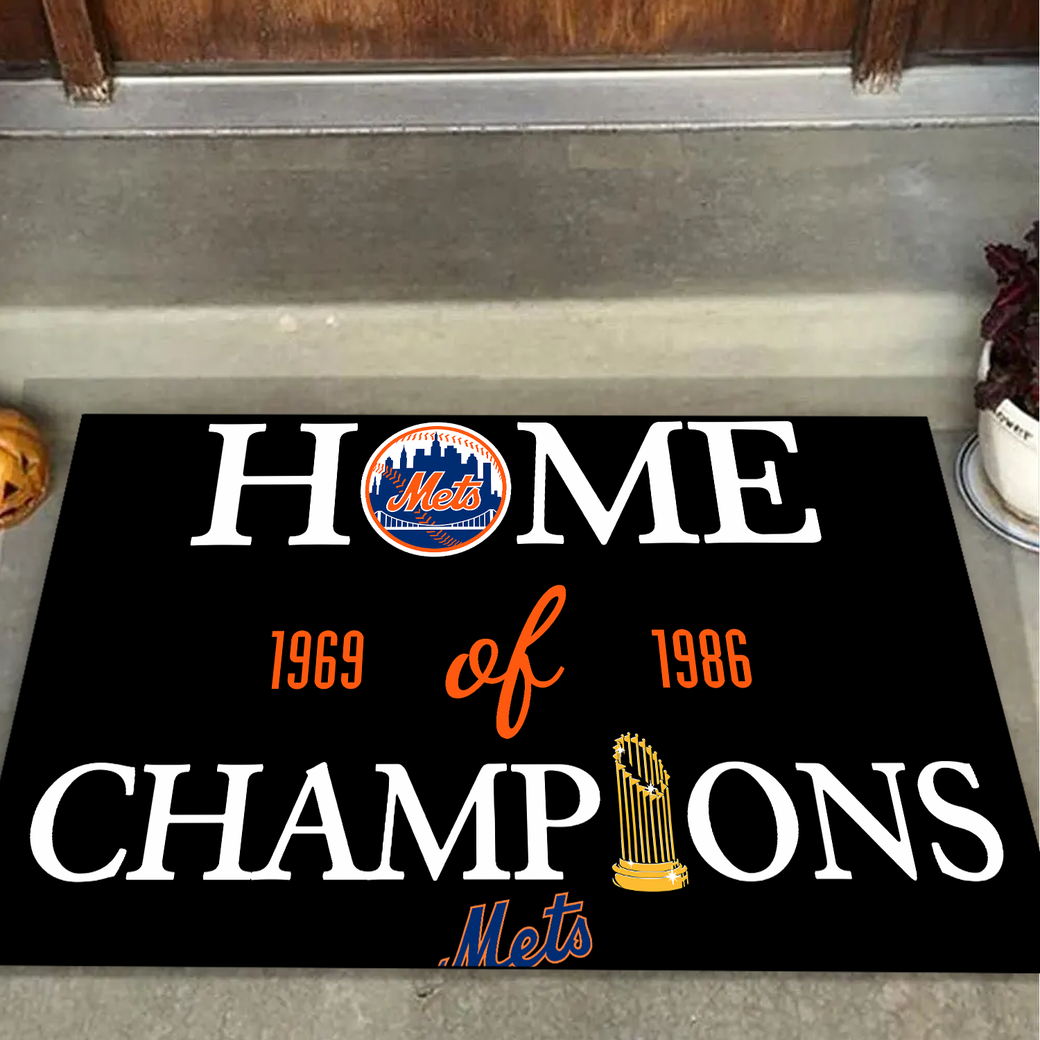 Home of Champions New York Mets Doormat for Fans