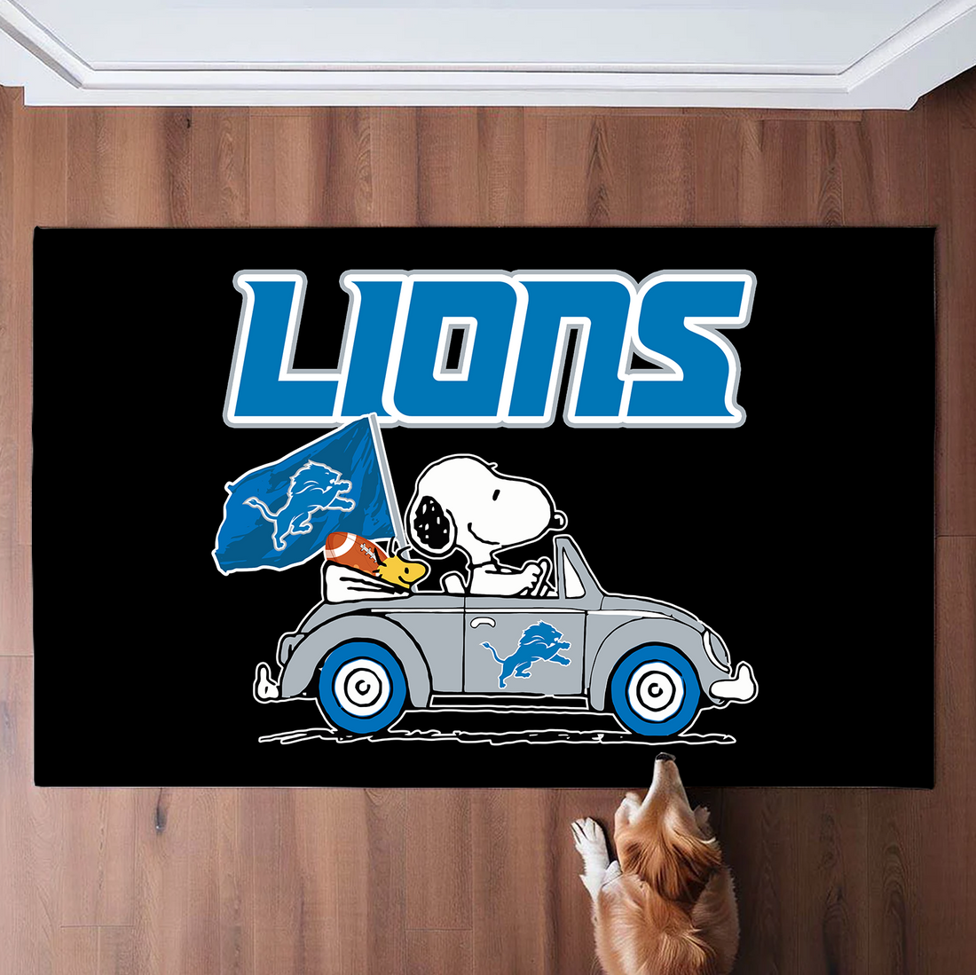 Detroit Lions Snoopy Doormat for Fans