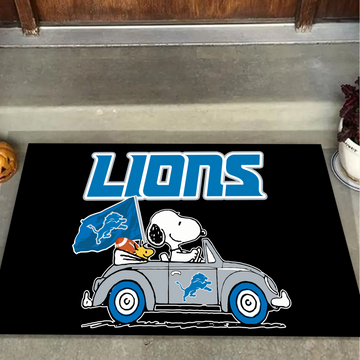 Detroit Lions Snoopy Doormat for Fans