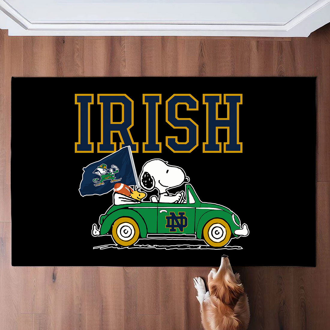 Notre Dame Fightin Irish Snoopy Doormat for Fans