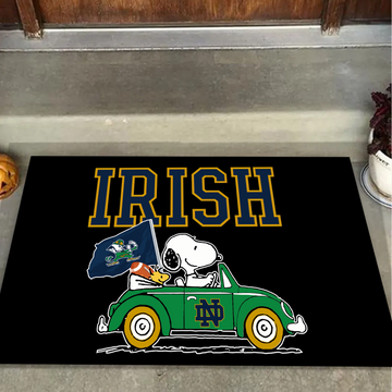 Notre Dame Fightin Irish Snoopy Doormat for Fans