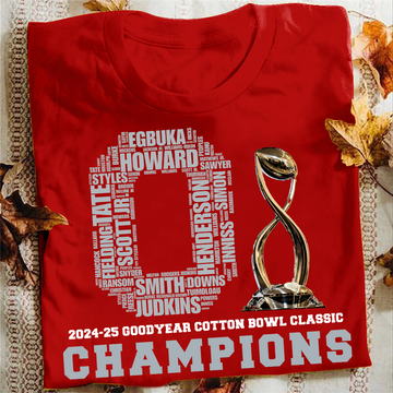 Ohio State Buckeyes 2024-25 Goodyear Cotton Bowl Classic Champions T-Shirt for Fans