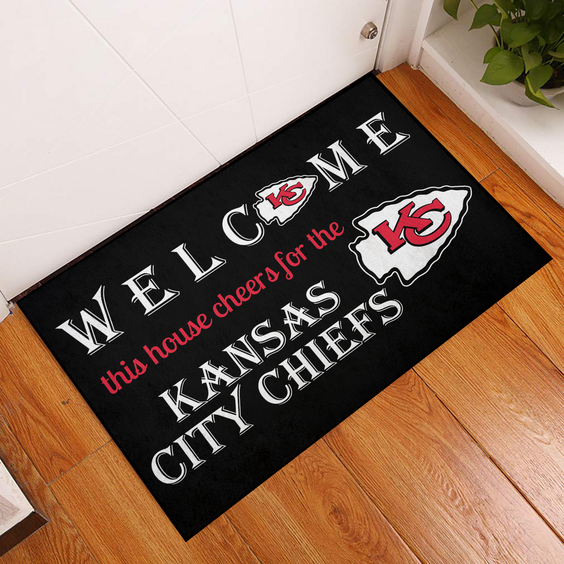 Welcome This House Cheers for The Kansas City Chiefs Mat for Fans