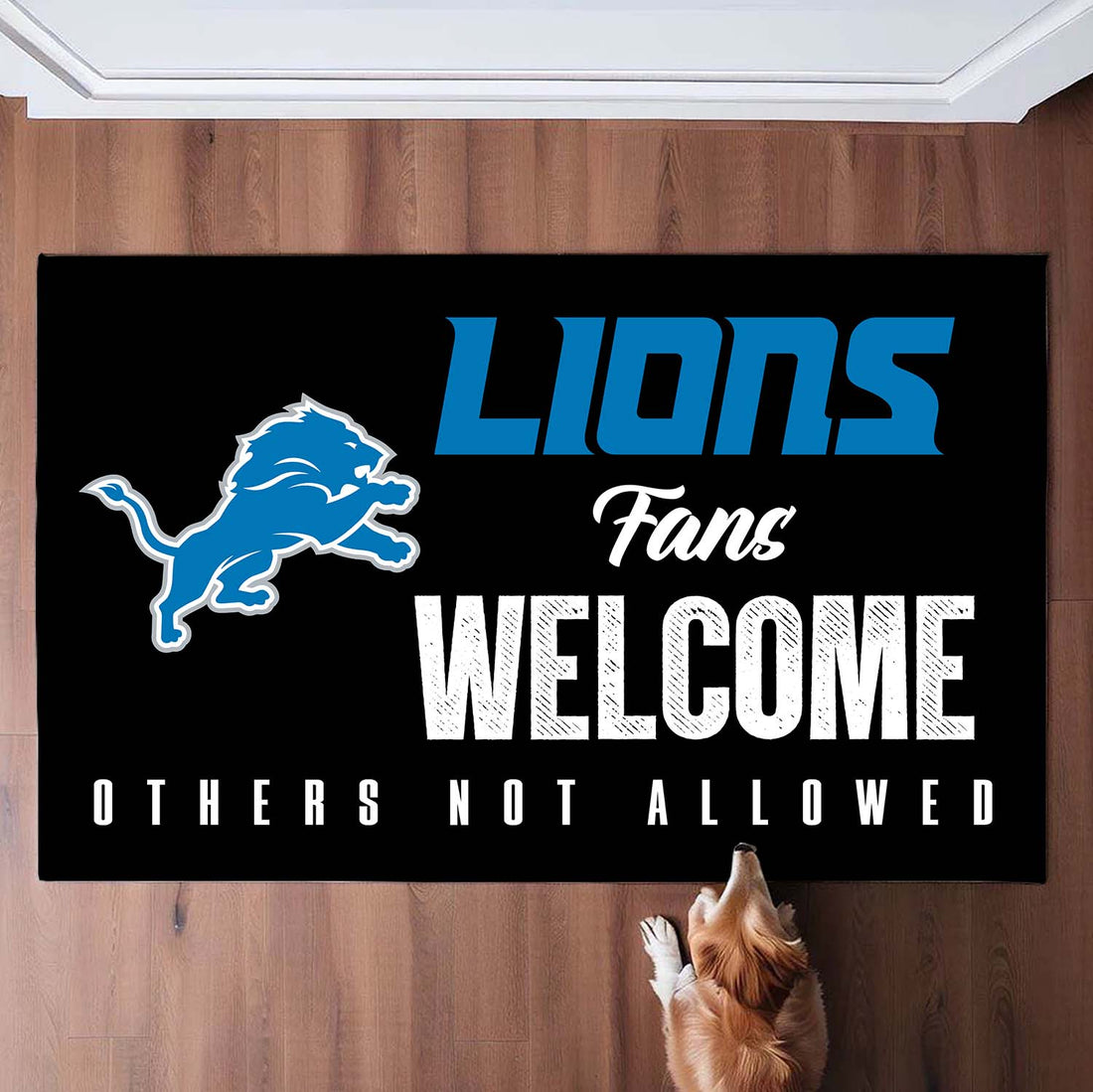 Detroit Lions Fans Welcome Others not Allowed Doormat for Fans