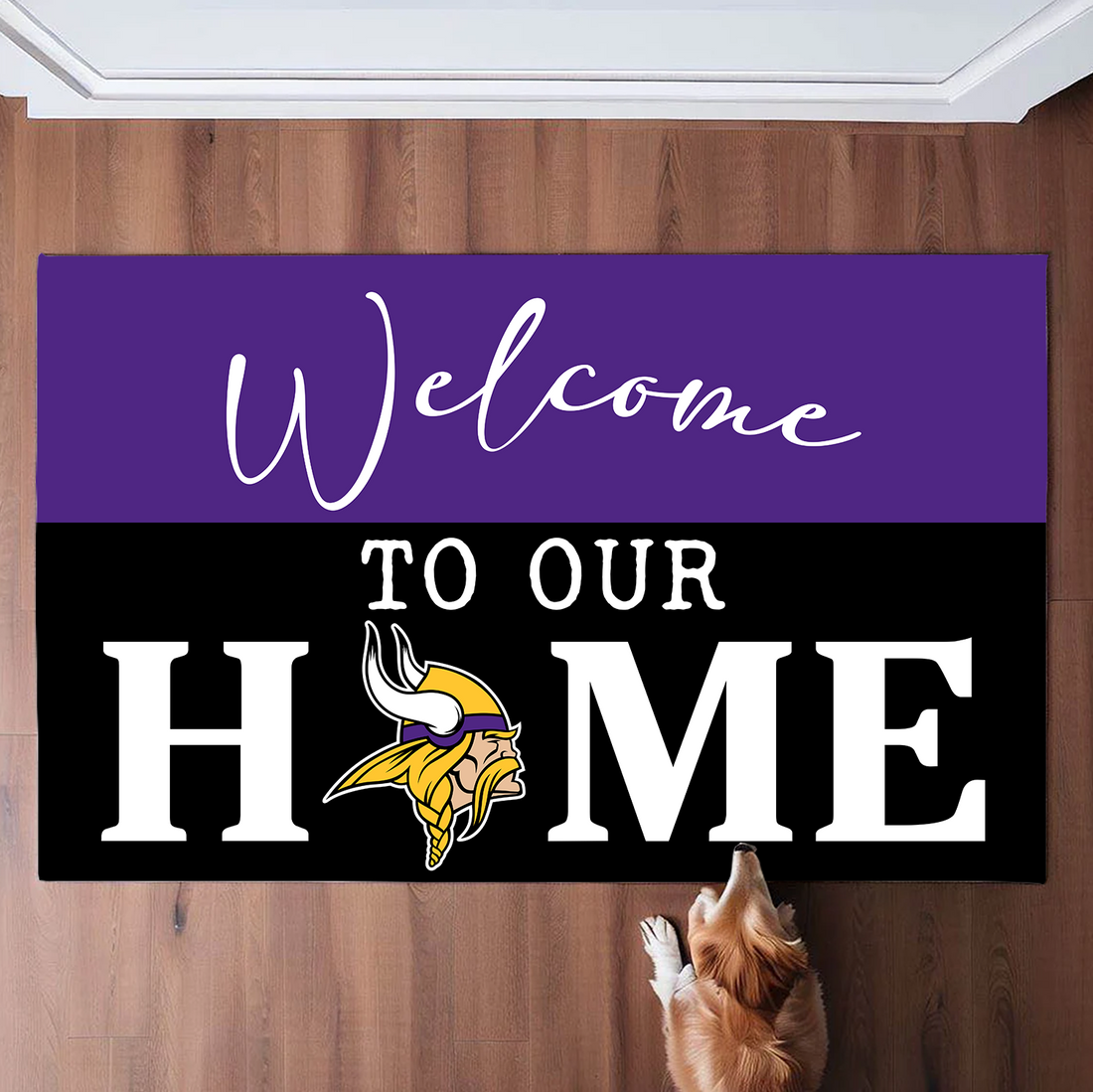 Welcome To Our Home Doormat Minnesota Vikings Doormat For Fans