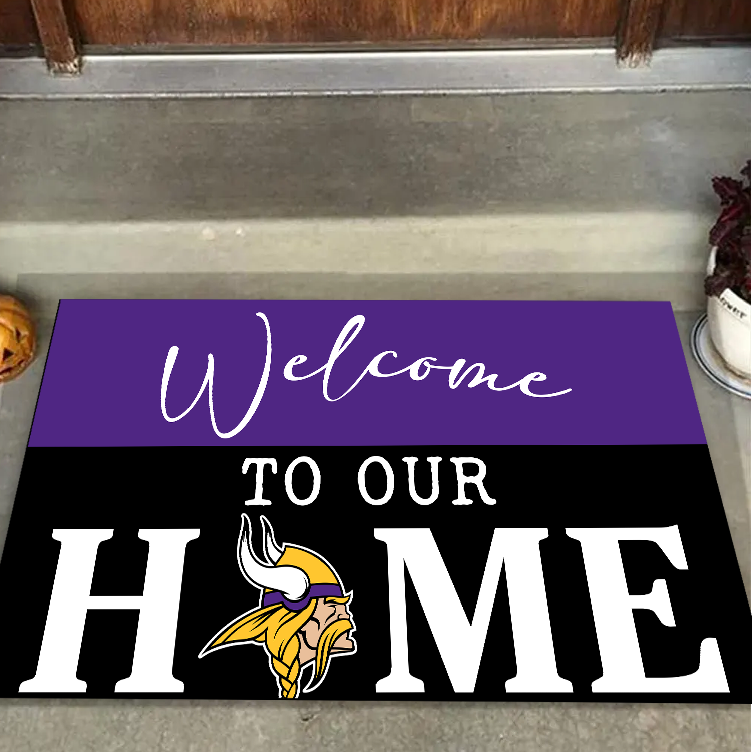 Welcome To Our Home Doormat Minnesota Vikings Doormat For Fans