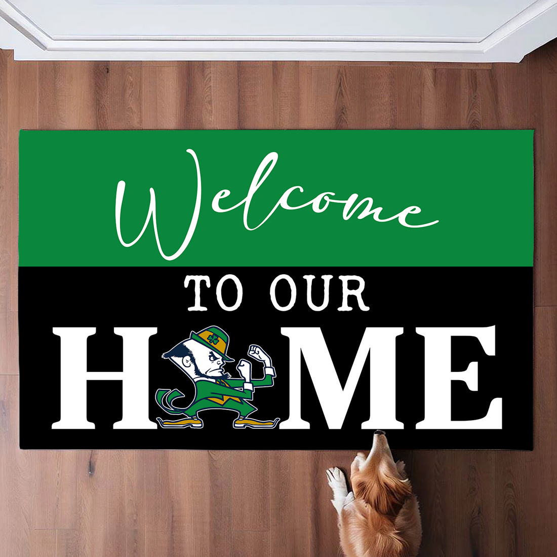 Welcome To Our Home Doormat Notre Dame Fighting Irish Doormat For Fans