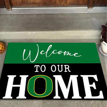 Welcome To Our Home Doormat Oregon Ducks Doormat For Fans