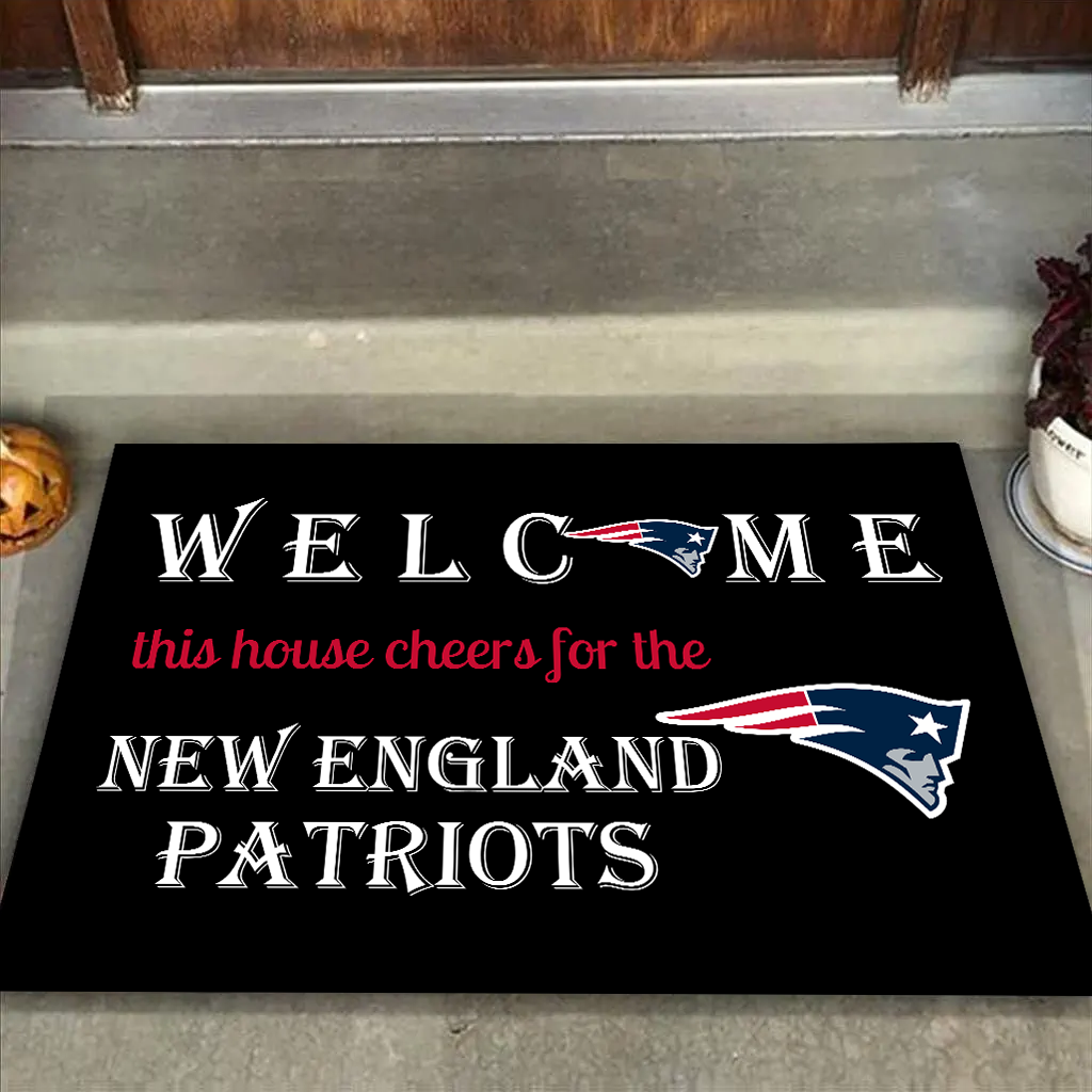 Welcome This House Cheers for The New England Patriots Mat for Fans