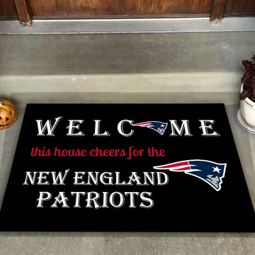 Welcome This House Cheers for The New England Patriots Mat for Fans