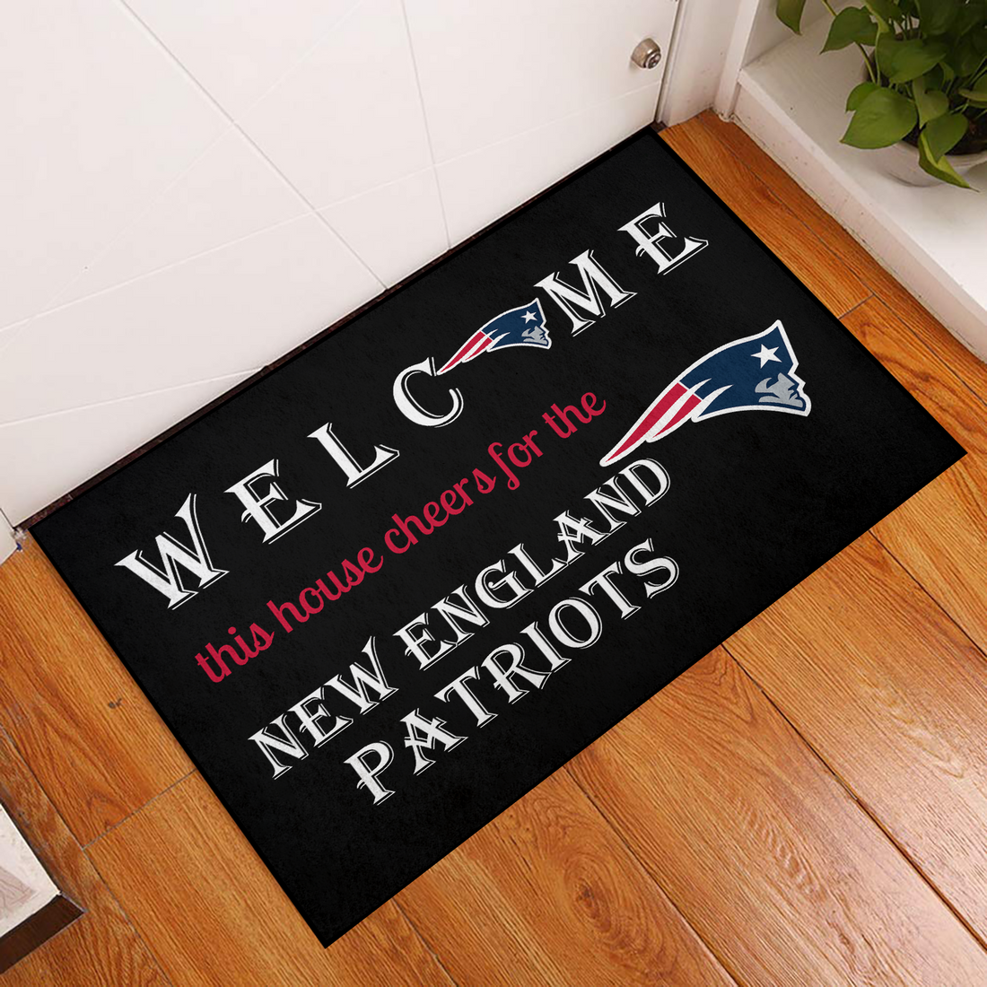 Welcome This House Cheers for The New England Patriots Mat for Fans