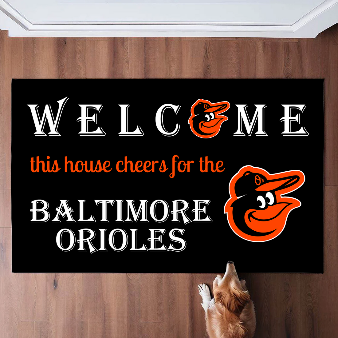 Welcome This House Cheers for Baltimore Orioles Doormat