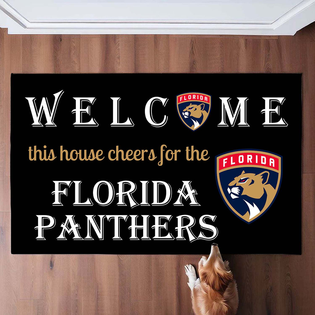 Welcome This House Cheers for The Florida Panthers Doormat for Fans