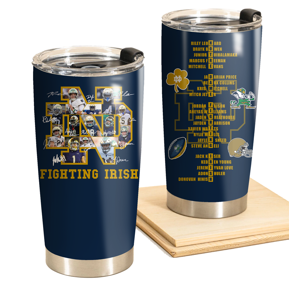 Notre Dame Fighting Irish 2024-25 Players Tumbler for Fans
