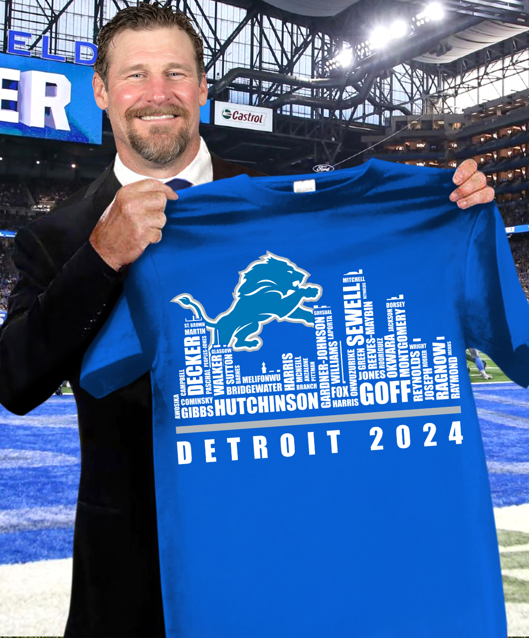 Detroit Lions 2024 T-shirt for Fans