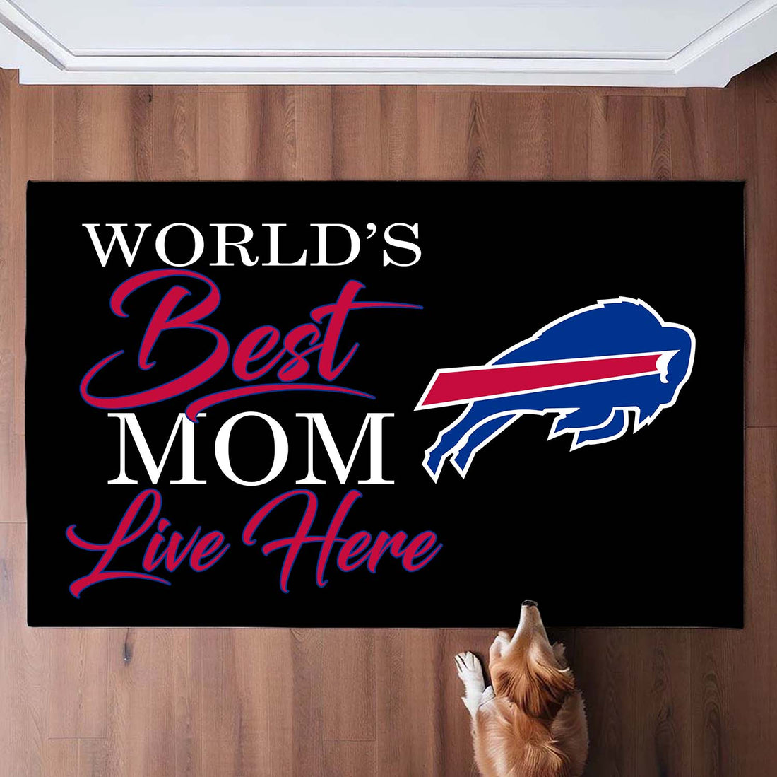 World's Best Bills Mom Live Here Doormat for Buffalo Bills Fans