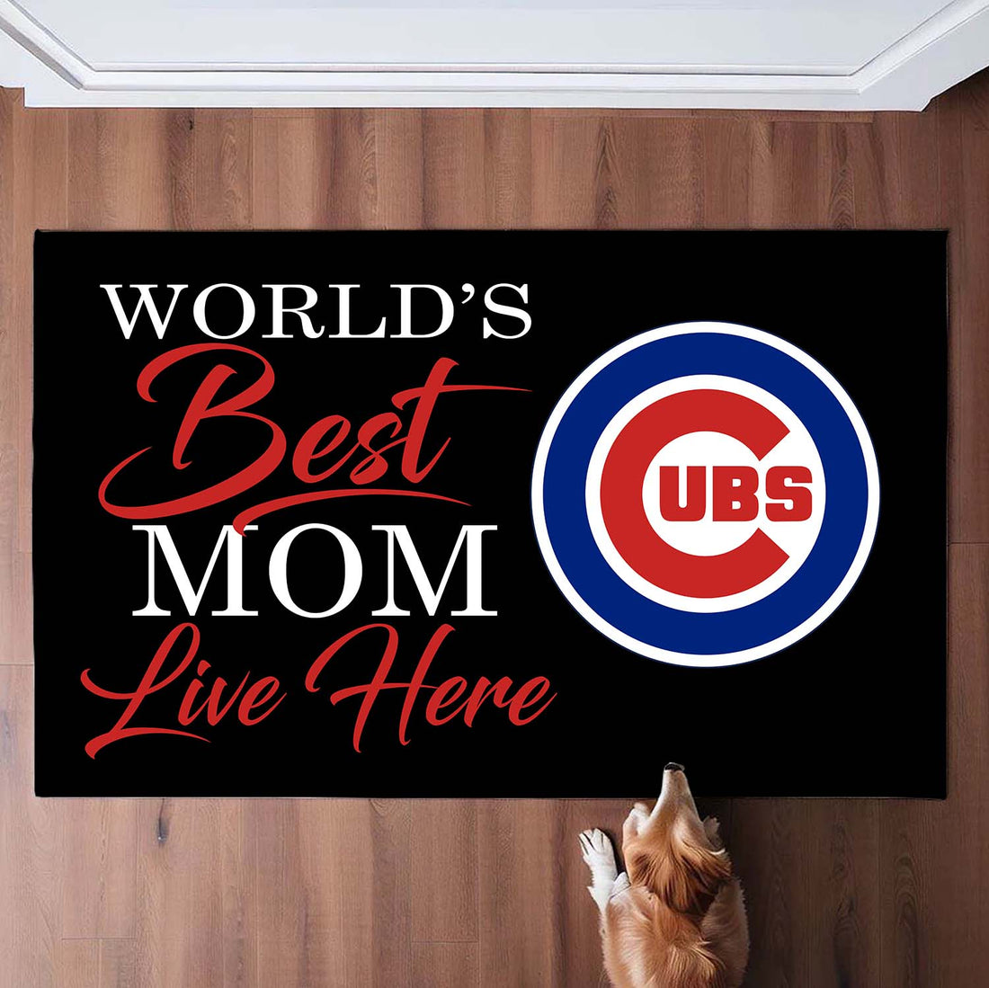 World's Best Cubs Mom Live Here Doormat for Cubs Fans