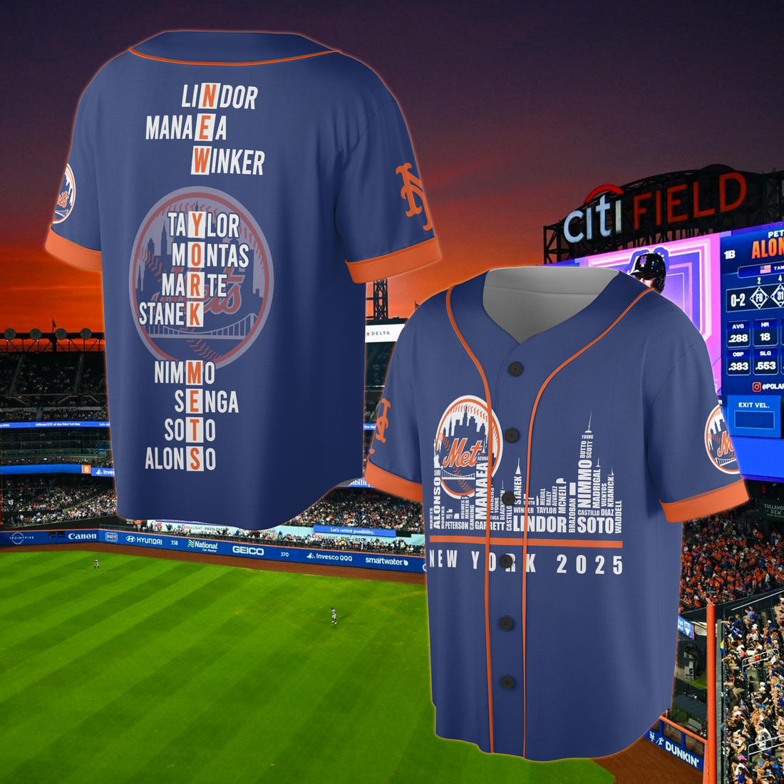 New York Mets 2025 Unisex Baseball Jersey for Fans