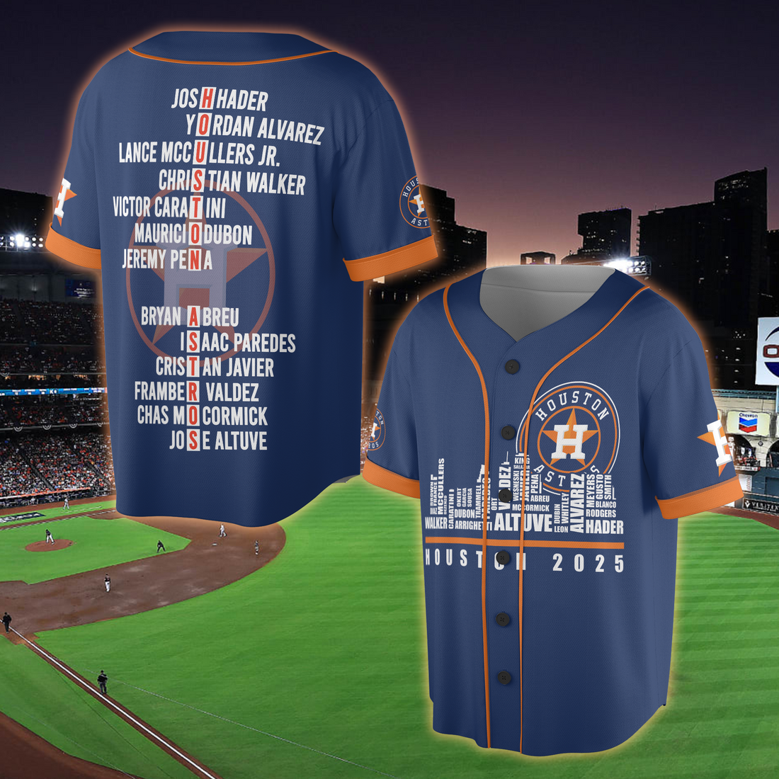 Houston Astros 2025 Unisex Baseball Jersey for Fans