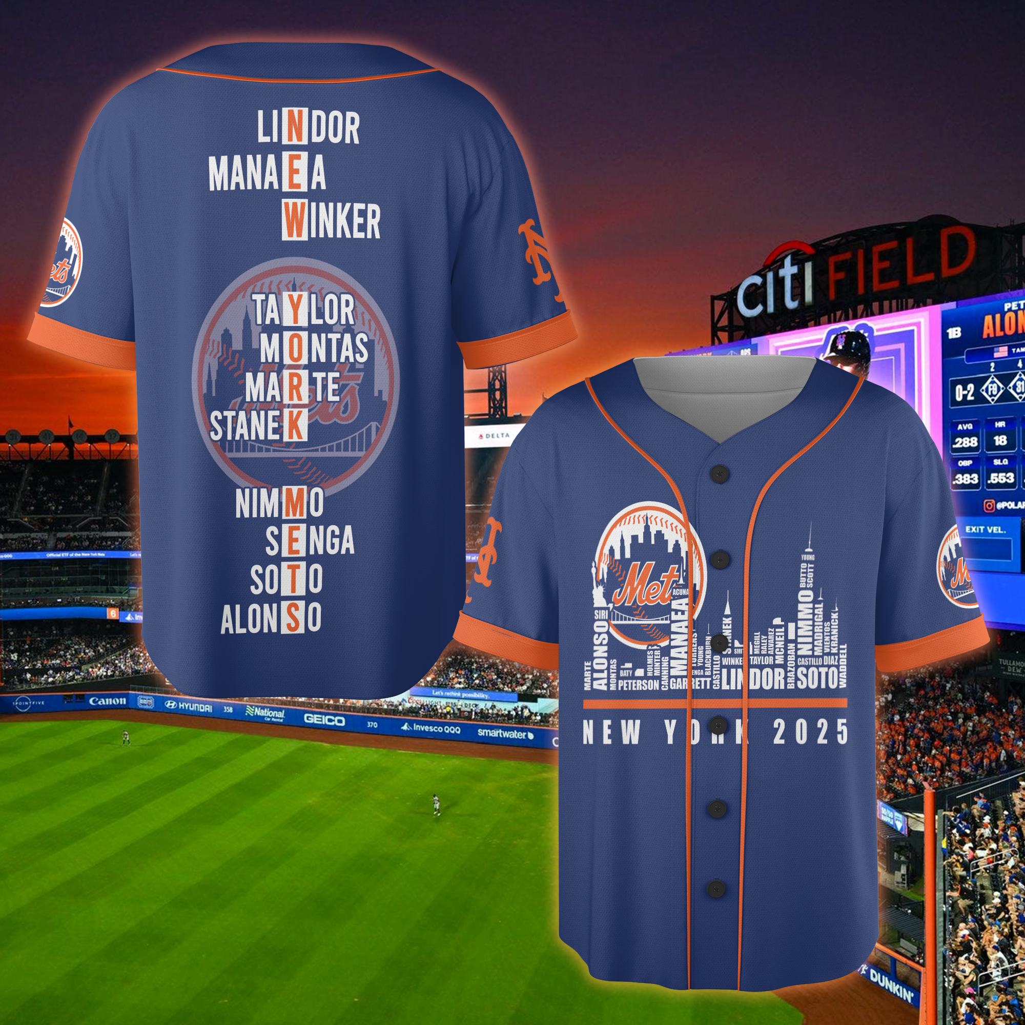 New York Mets 2025 Unisex Baseball Jersey for Fans