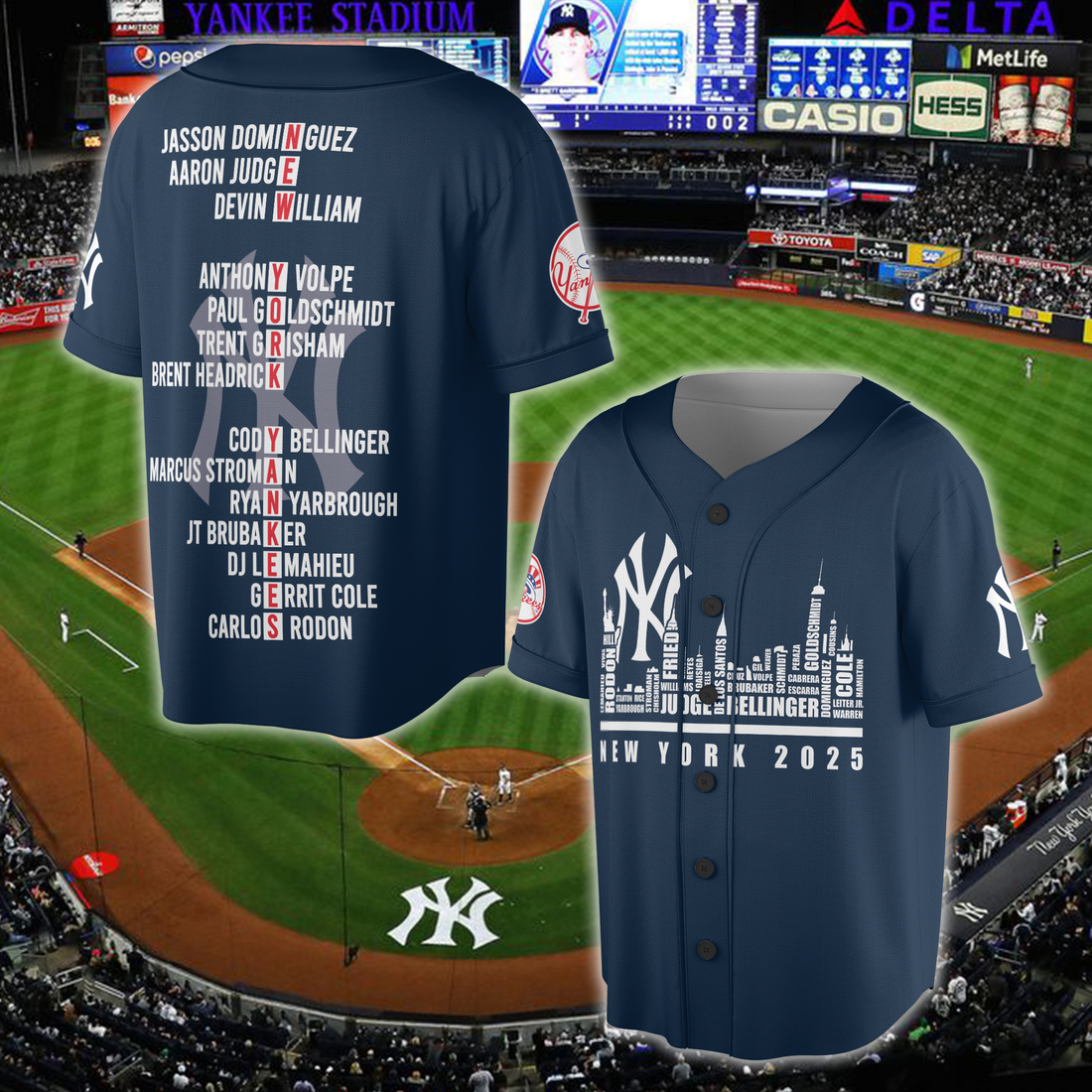 New York Yankees 2025 Unisex Baseball Jersey for Fans