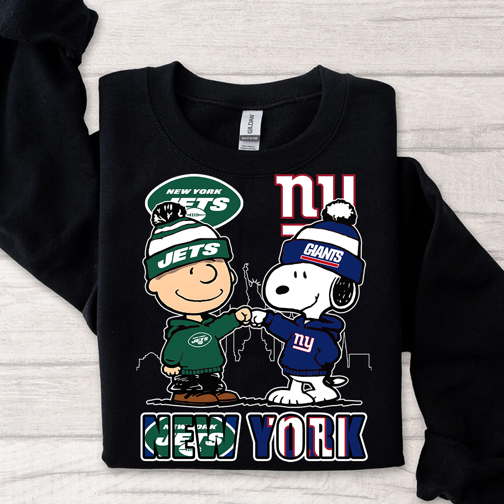 New York Jets x Giants Snoopy Shirt – NYC Football Rivalry Fan Tee
