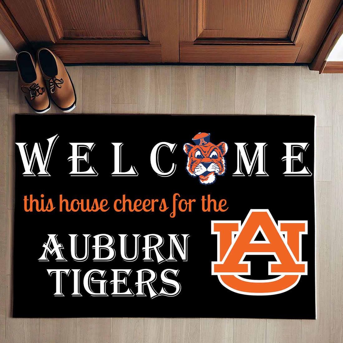 Welcome This House Cheer for Auburn Tigers Doormat