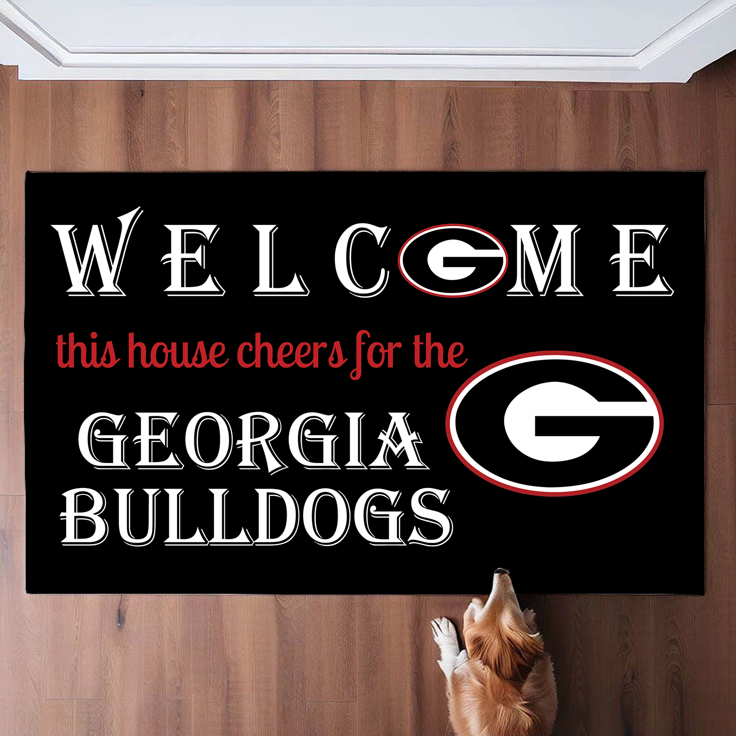 Welcome This House Cheer for Georgia Doormat