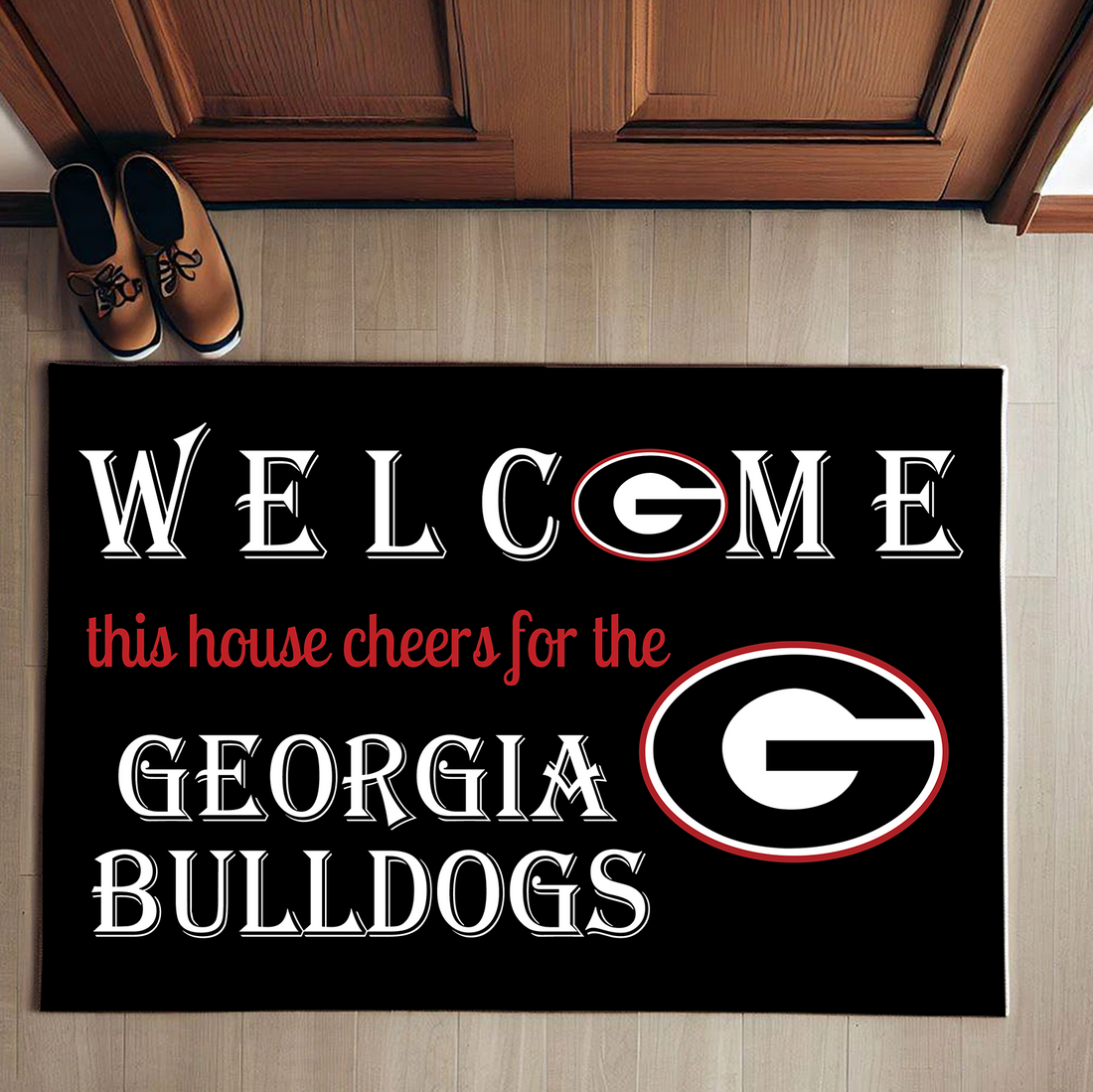 Welcome This House Cheer for Georgia Doormat
