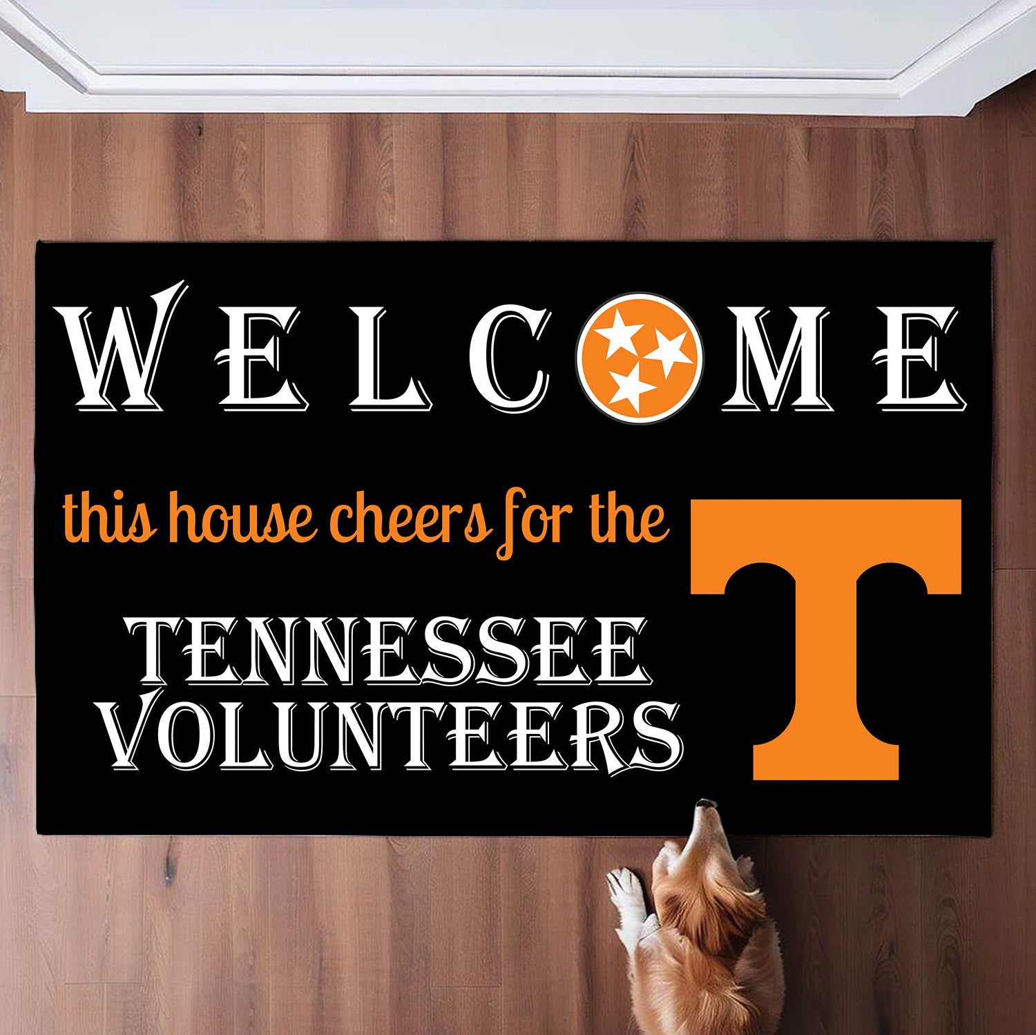 Welcome This House Cheer for Tennessee Volunteers Doormat