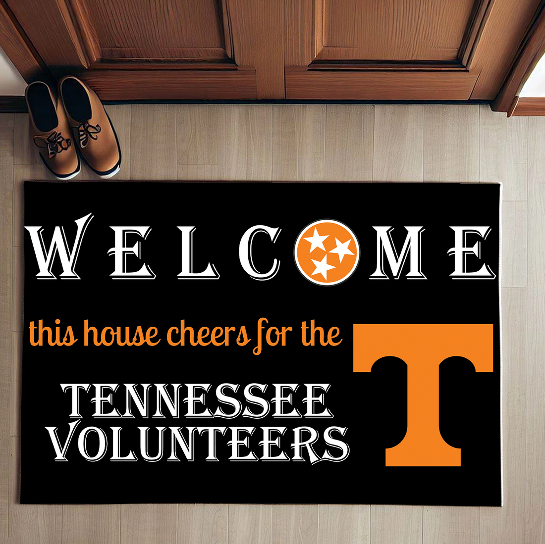 Welcome This House Cheer for Tennessee Volunteers Doormat