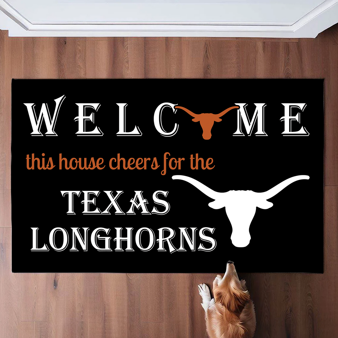 Welcome This House Cheer for Texas Doormat