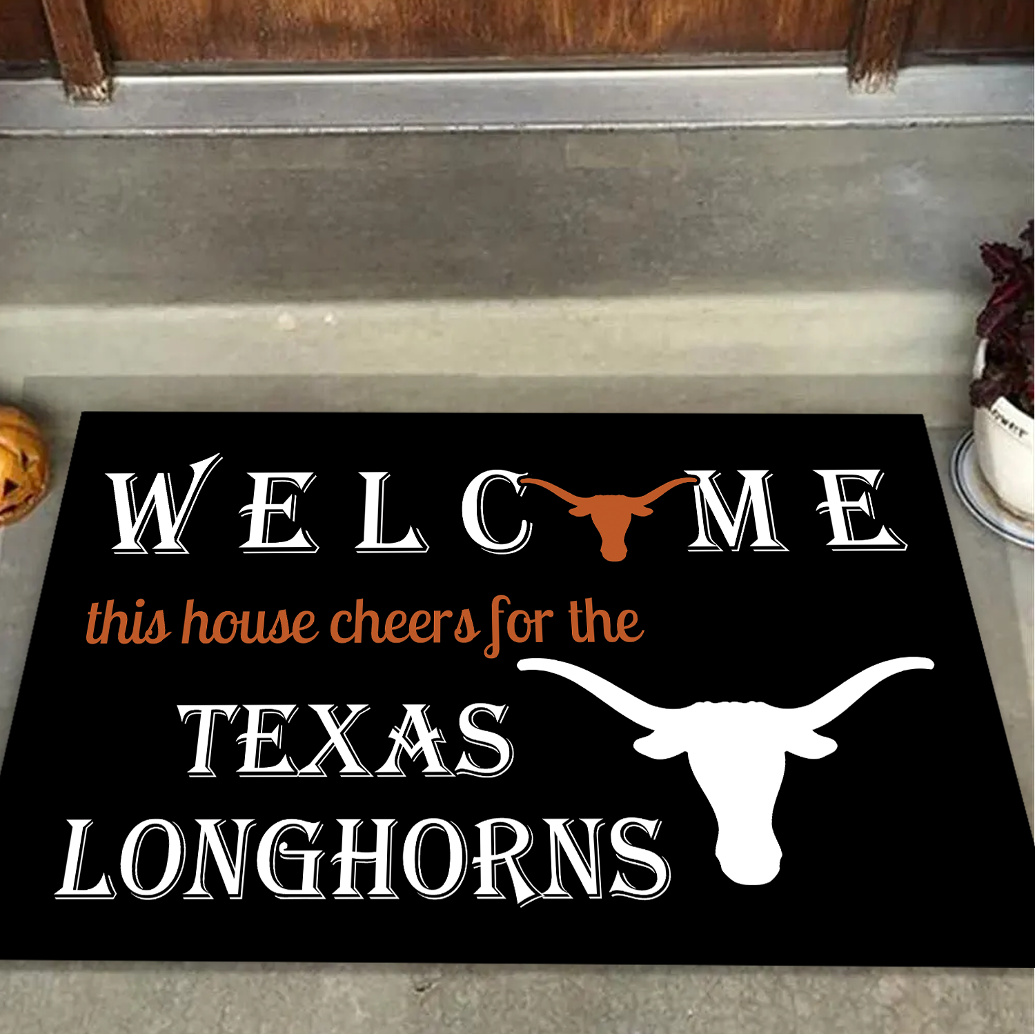 In This House We Cheer for The Texas Longhorns Doormat for Fans