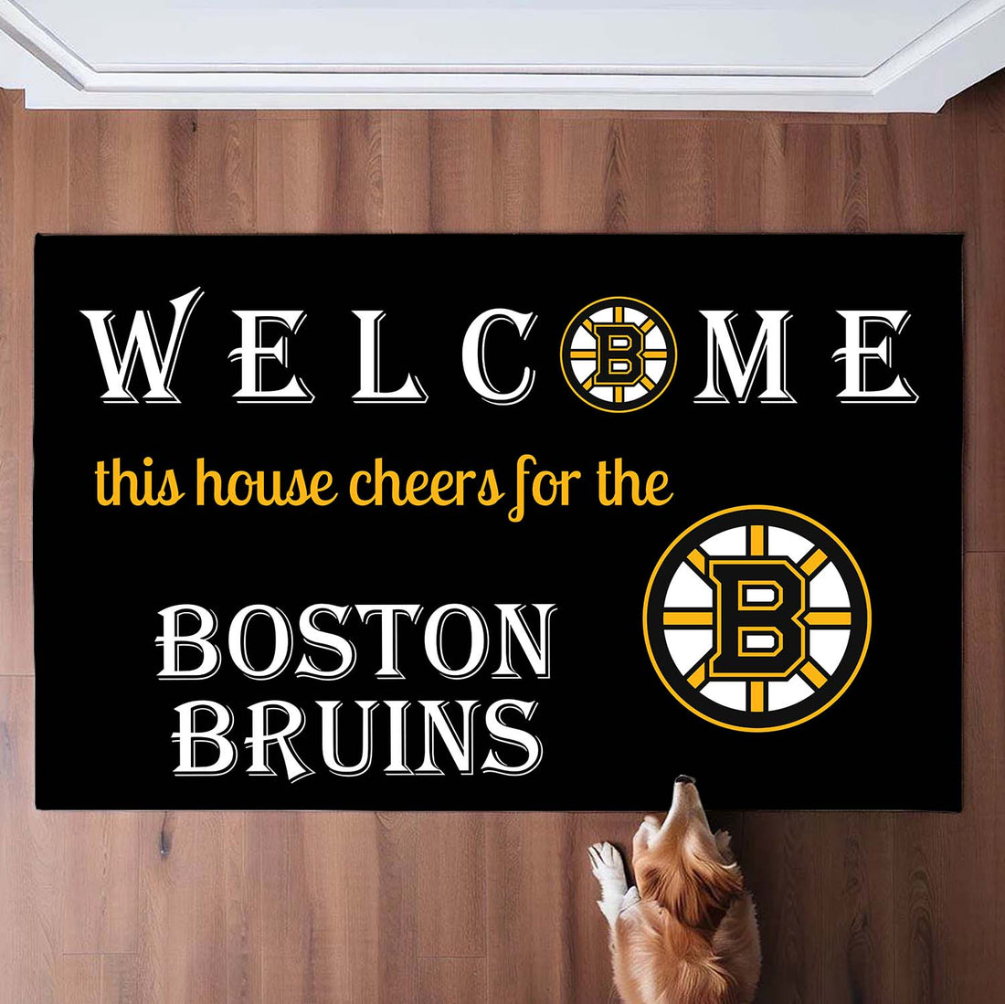 Welcome This House Cheers for Boston Bruins Doormat for Fans