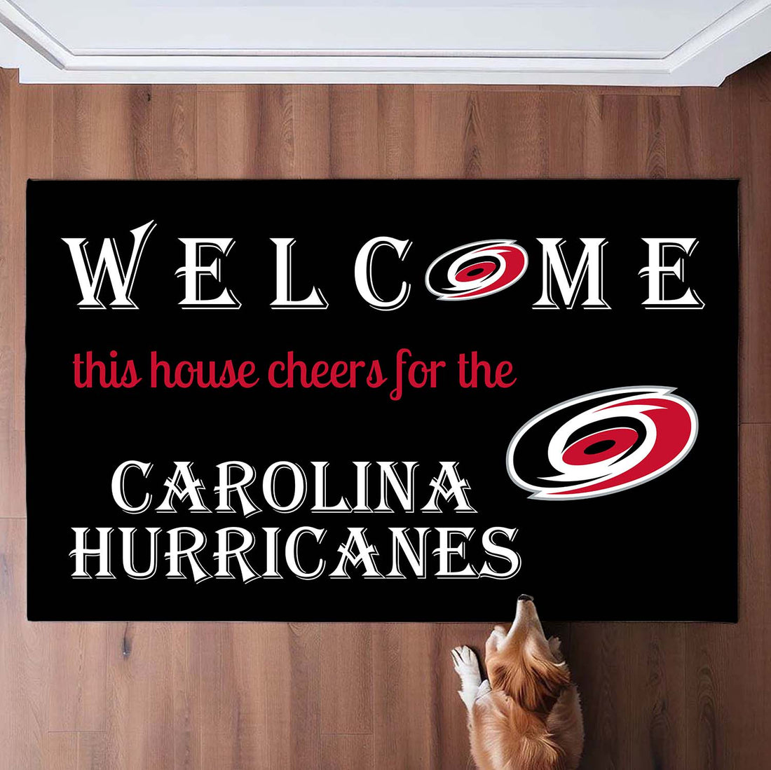 Welcome This House Cheers for Carolina Hurricanes Doormat