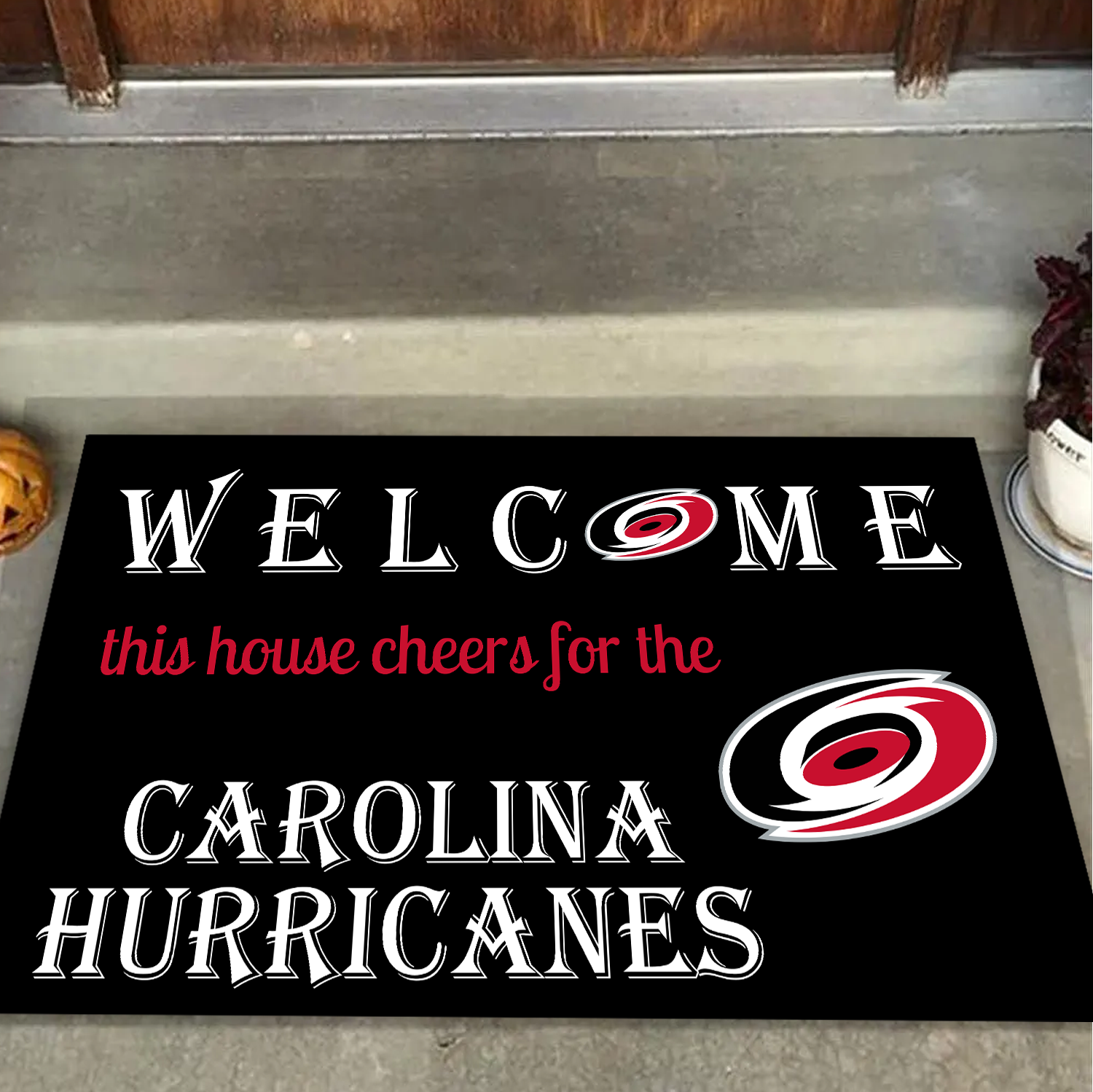 Welcome This House Cheers for Carolina Hurricanes Doormat