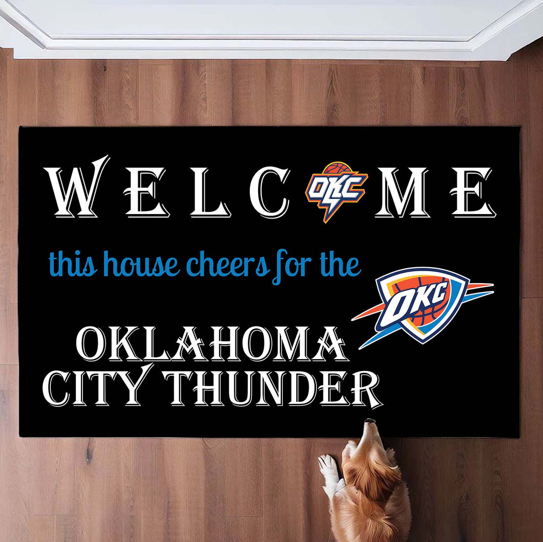 Welcome This House Cheers for Oklahoma City Thunder Doormat