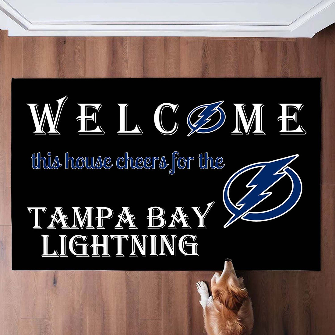 Welcome This House Cheers for Tampa Bay Lightning Doormat for Fans