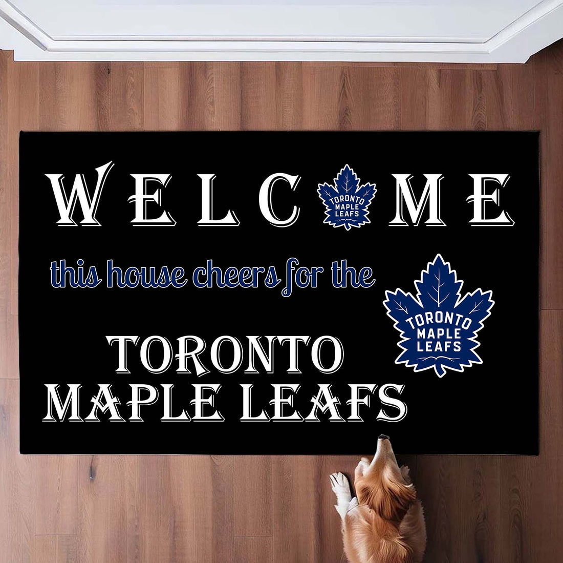 Welcome This House Cheers for Toronto Maple Leafs Doormat