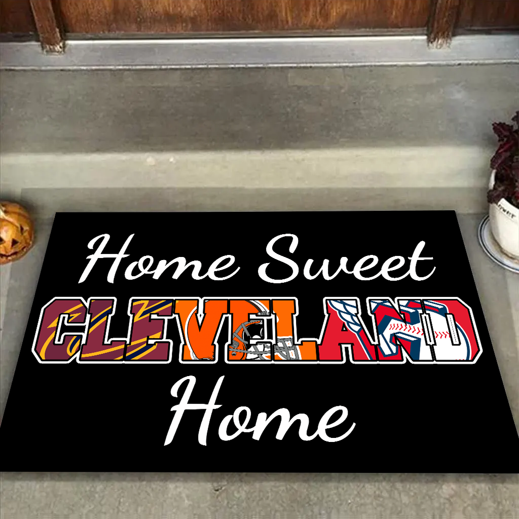 Home Sweet Cleveland Home Doormat for Cleveland Sports Fans