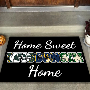 Home Sweet Wisconsin Home Doormat for Wisconsin Sports Fans