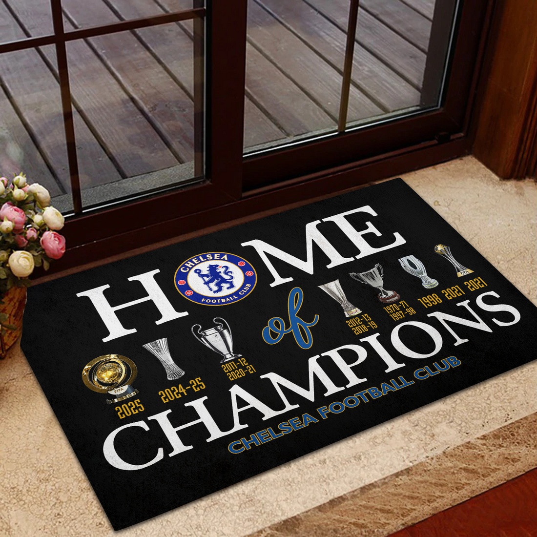 Chelsea Football Club Home of Champions Mat for Fans