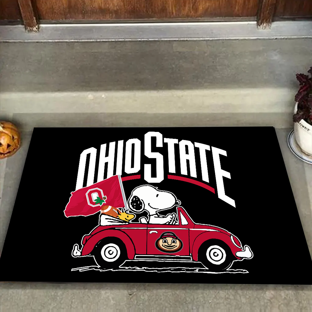 Ohio State Buckeyes Snoopy Doormat for Fans